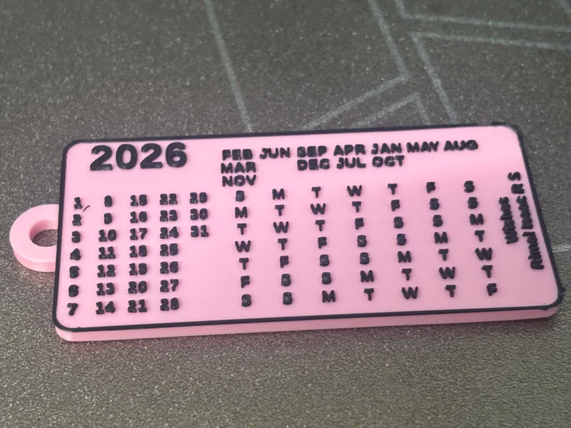 Perpertual Calendar Keychain Parametric
