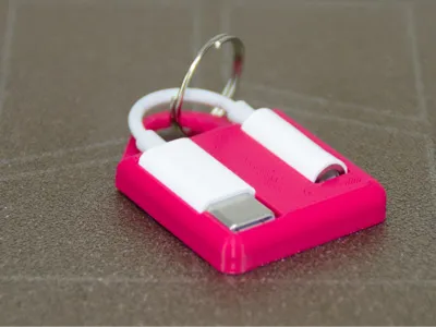 Apple USB C -> 3,5mm Jack Adapter Key Fob.3mf