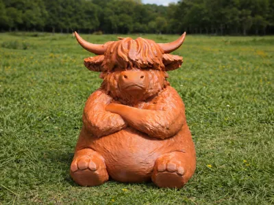 Grumpy Highland Cow