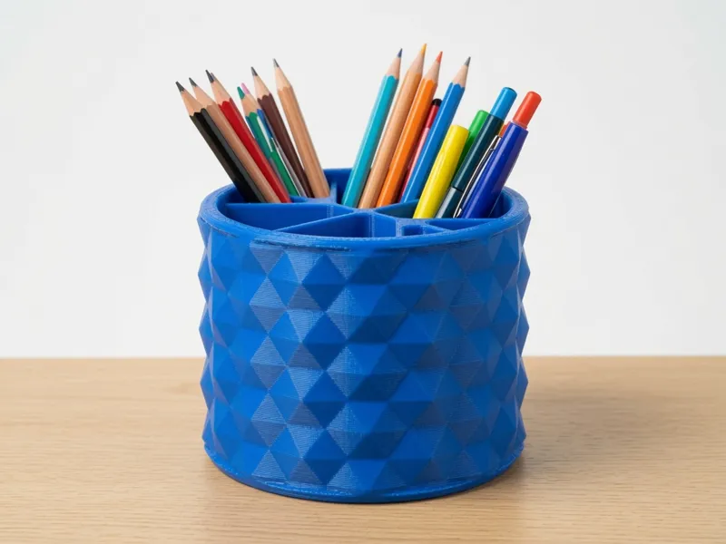 Faceted Diamond Pencil Holder