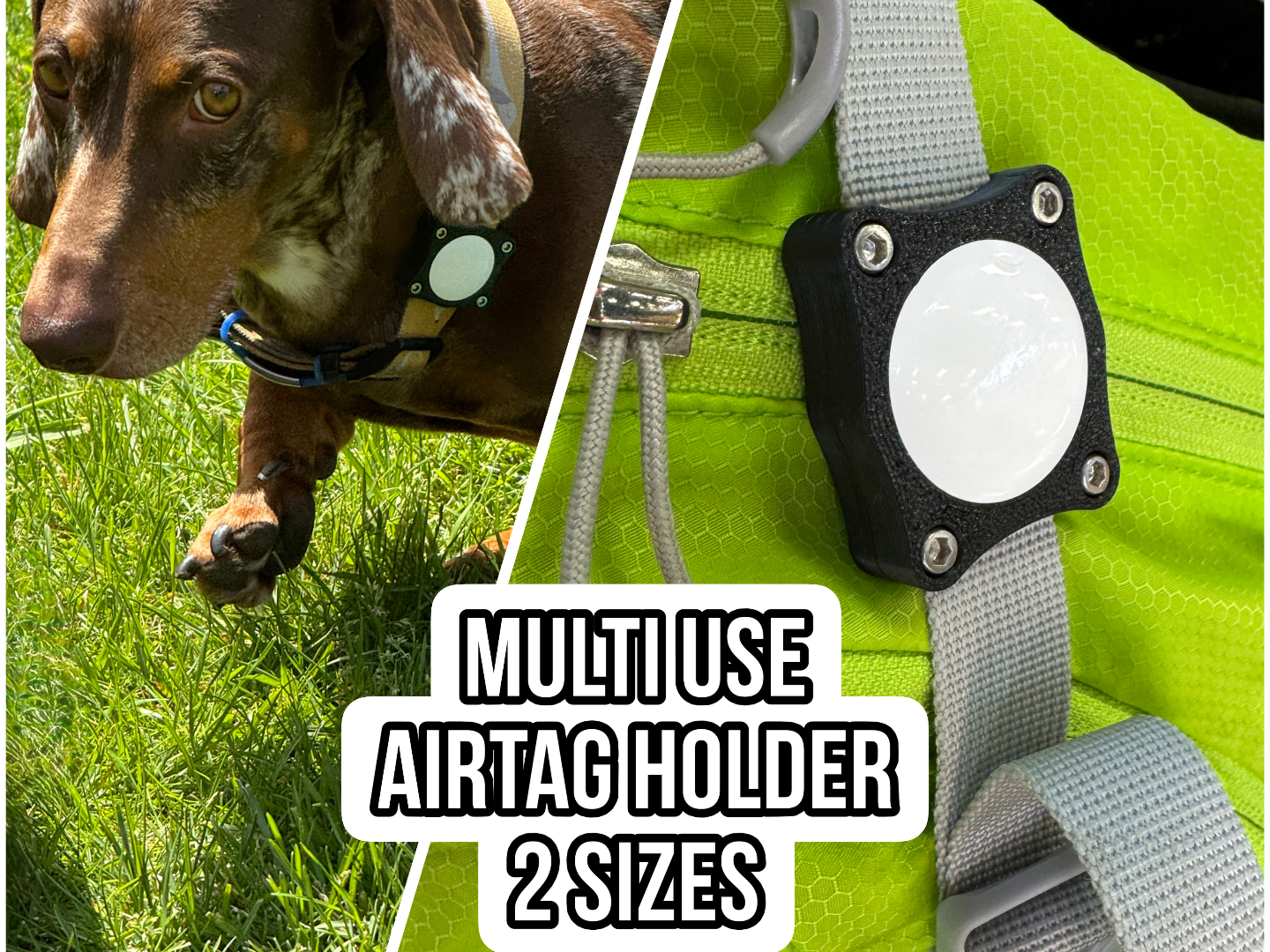 Slim AirTag Holder for Dog Collars & Bags