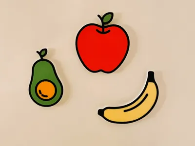 Fridge Magnets with Fruits