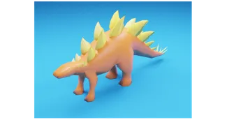 low poly dino