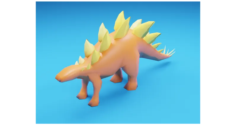 low poly dino