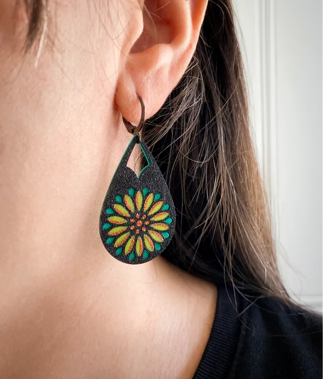 Sunflower earrings
