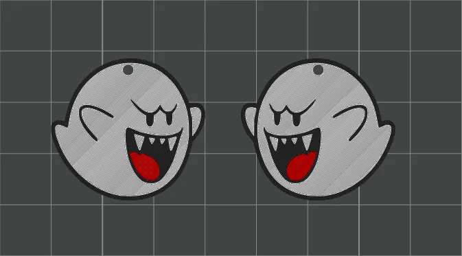 Super Mario Boo Earrings view 2