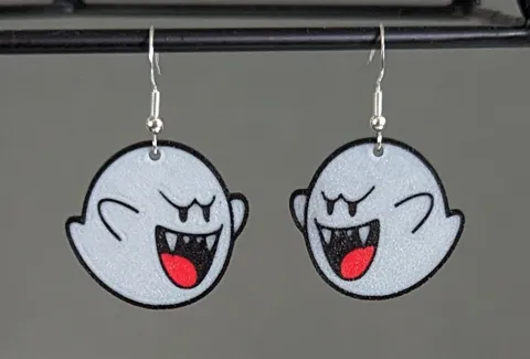 Super Mario Boo Earrings