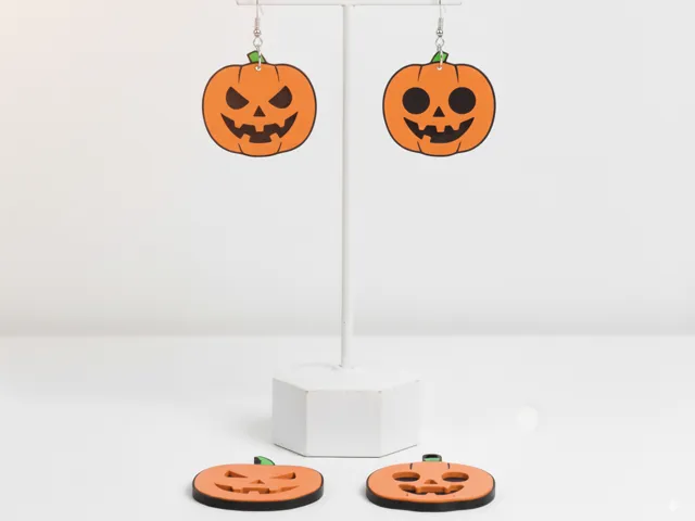 Pendientes calabaza halloween