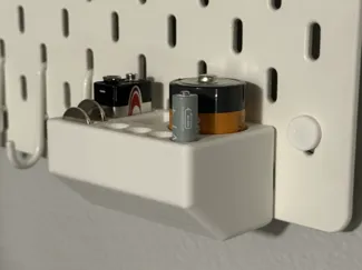 Skadis Pegboard Battery Holder