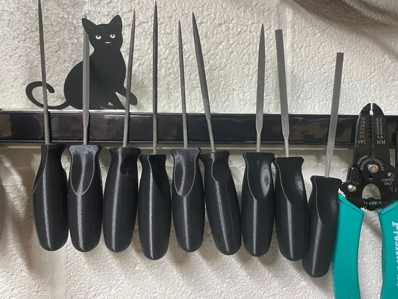 Needle file grip/handle