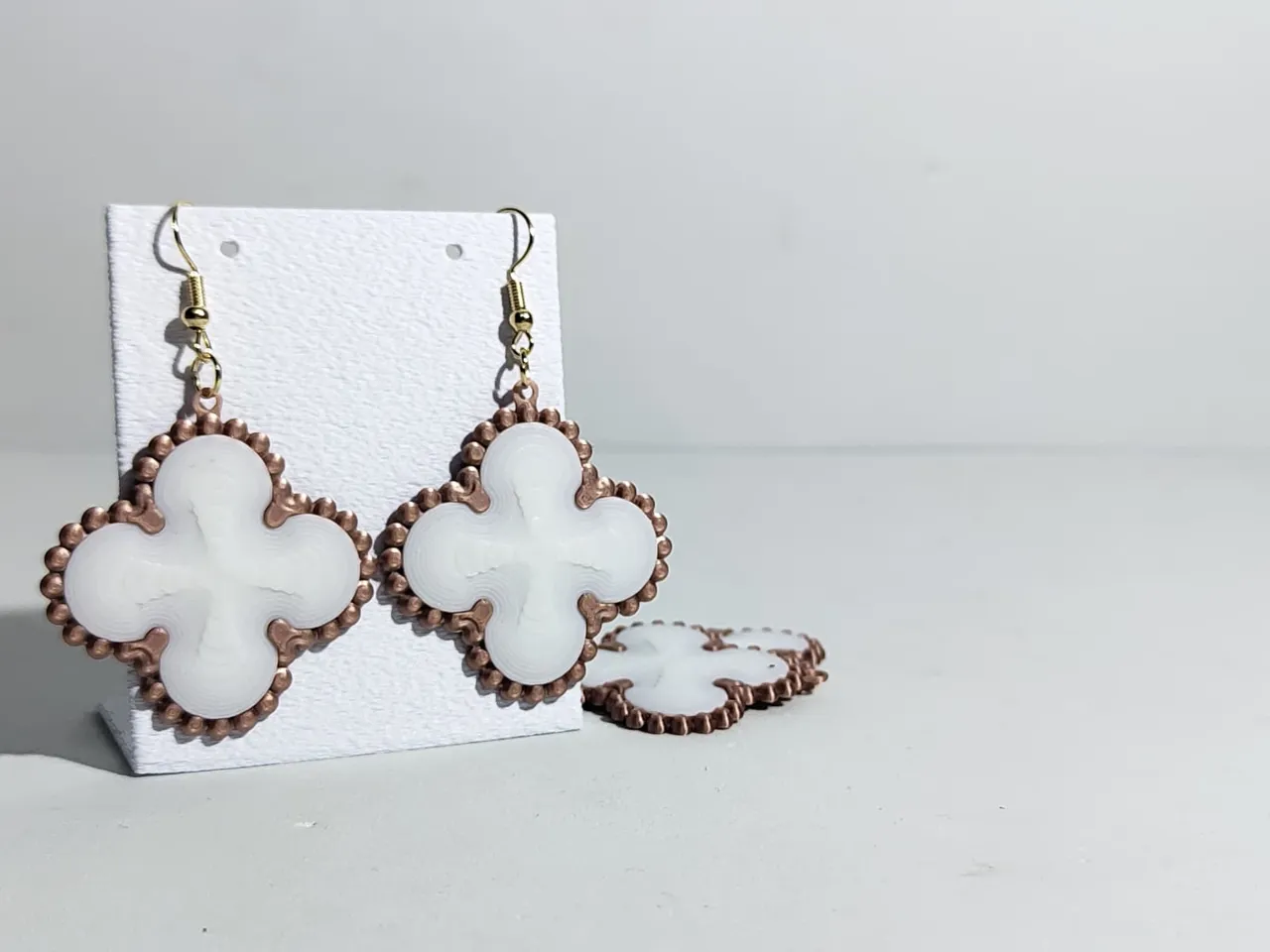 Inspired by VanCleef Arpels style earrings jewelry view 3