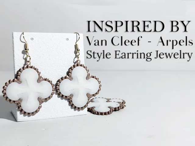 Inspired by VanCleef Arpels style earrings jewelry