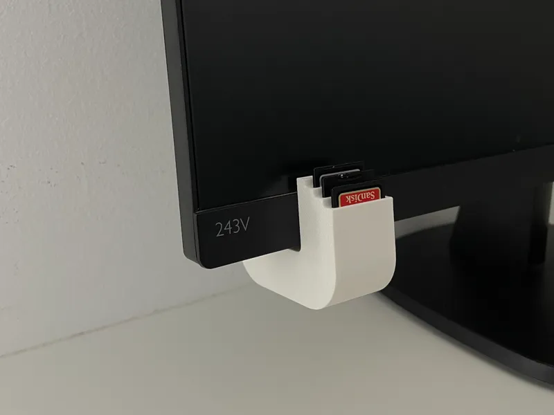 Monitor-Mounted SD Card Holder