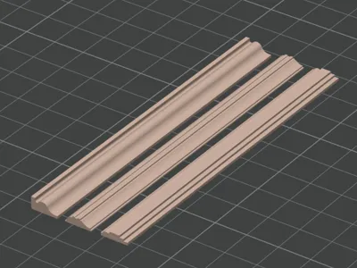 Dollhouse corner plaster decorative molding