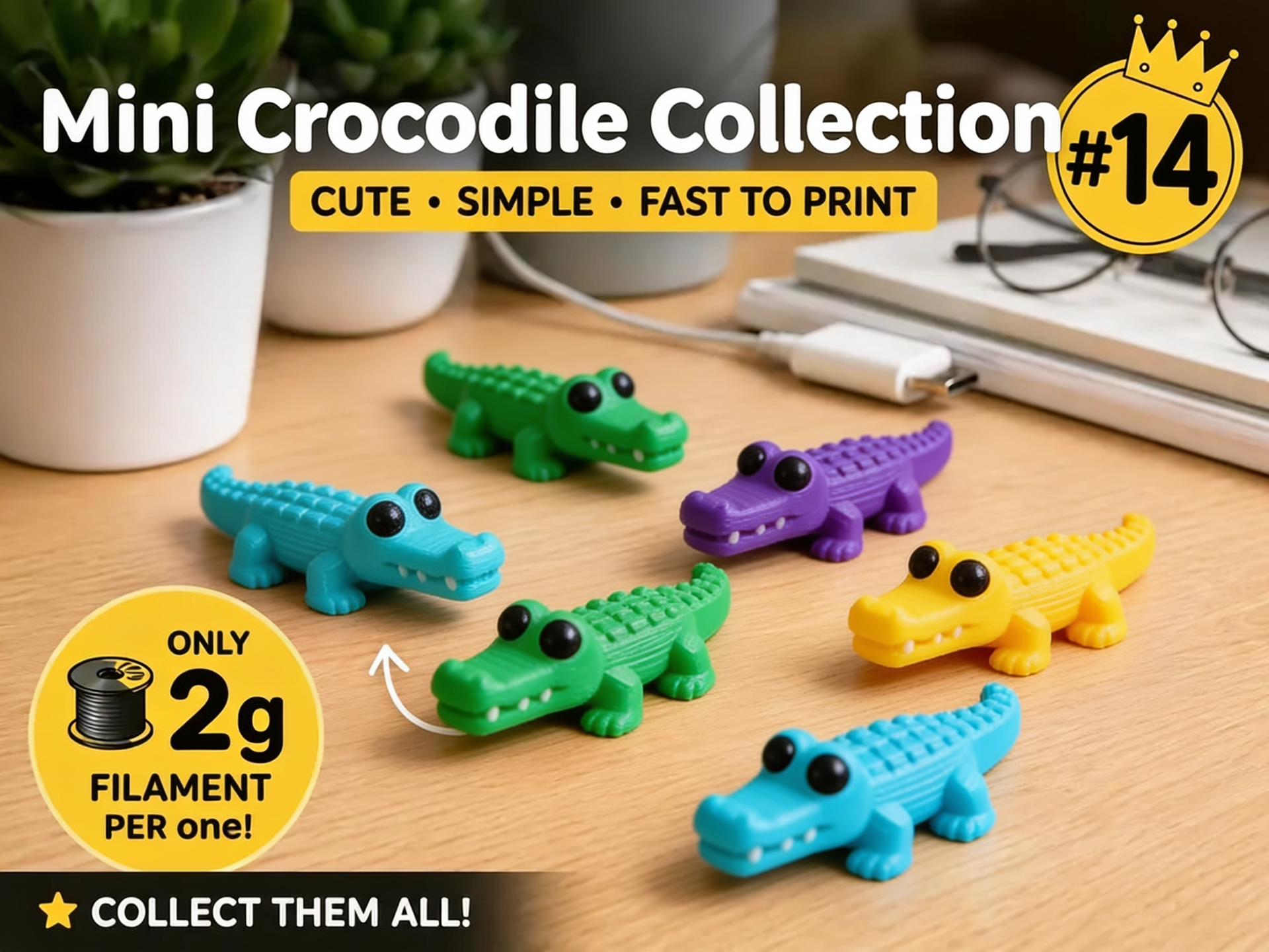 Mini Crocodile Fidget - Micro Zoo