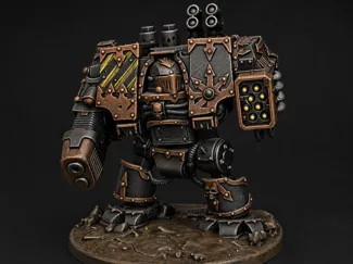 Grimdark Heavy Artillery Walker | Sci-Fi Mech