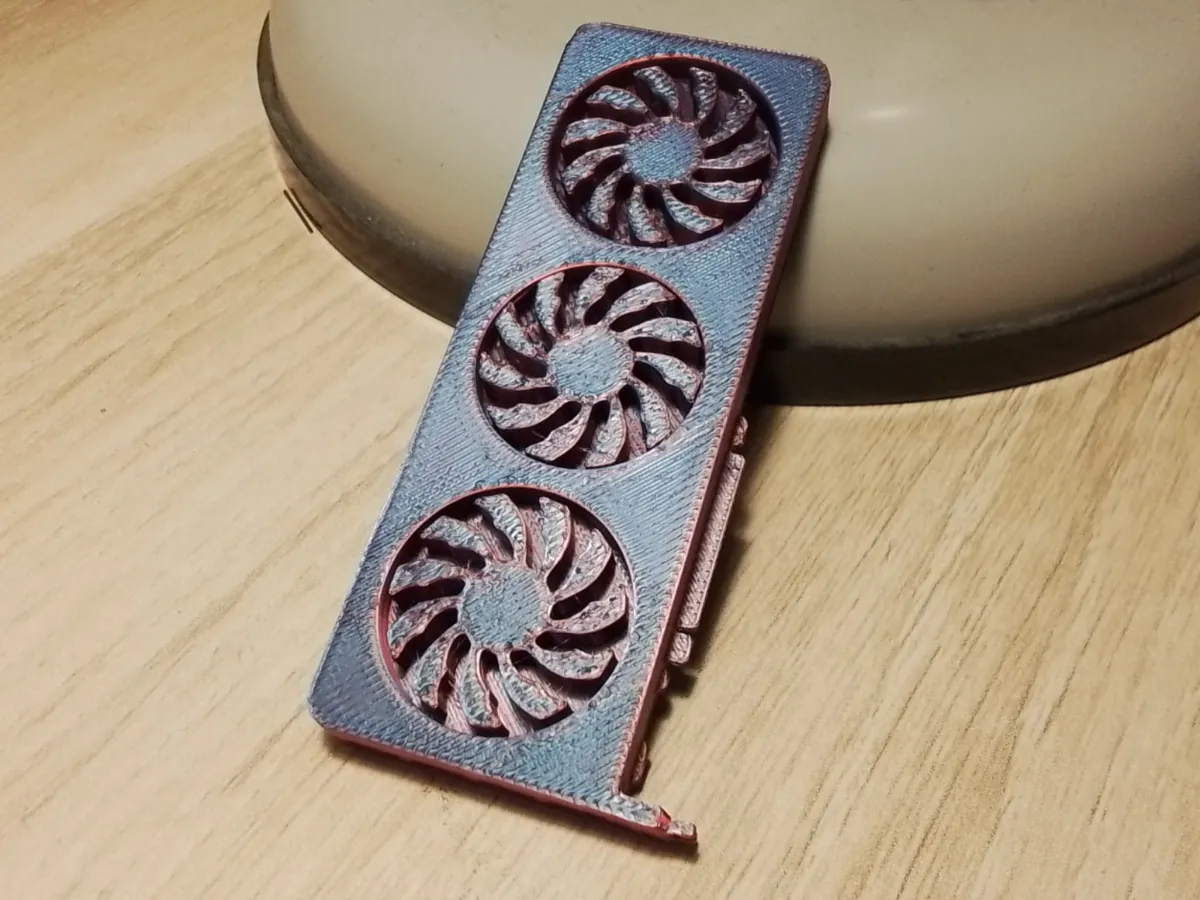 Mini carte graphique décorative RX 7600 XT