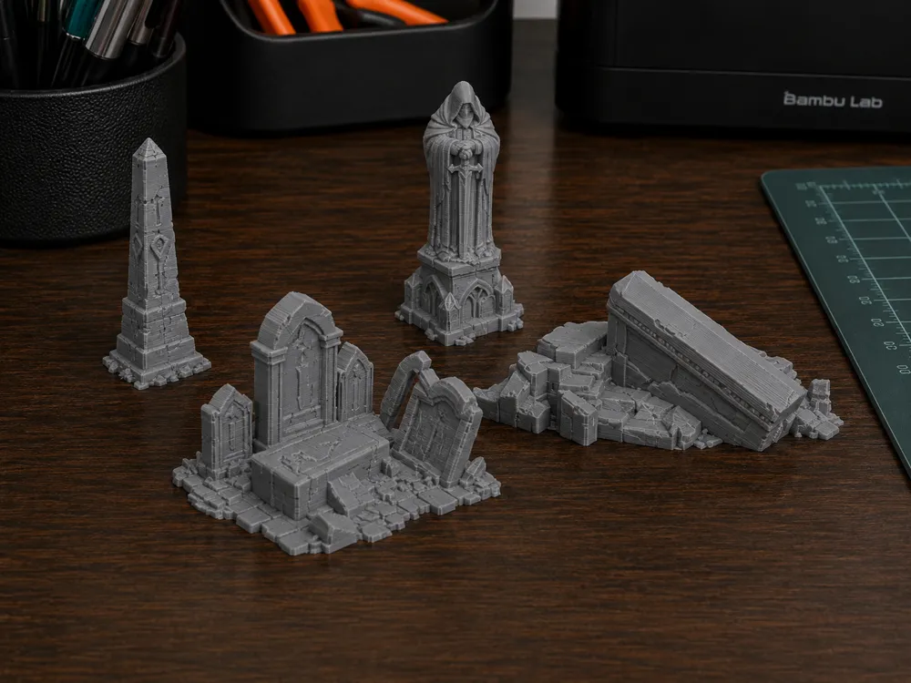 Escenografía en miniatura: Grave yard Scatter terrain for wargaming. Referencia del modelo original.