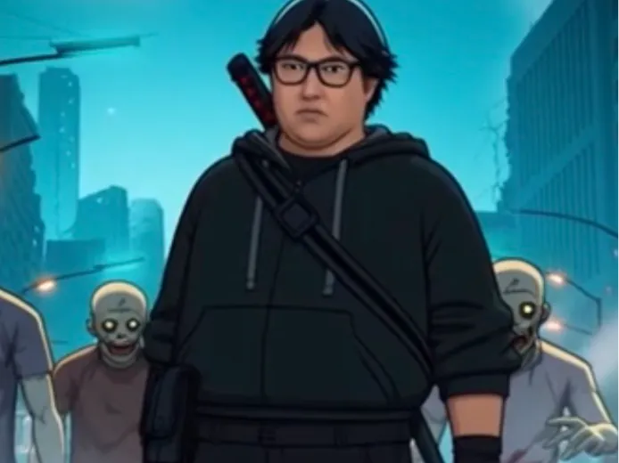 Me as a zombie fighter