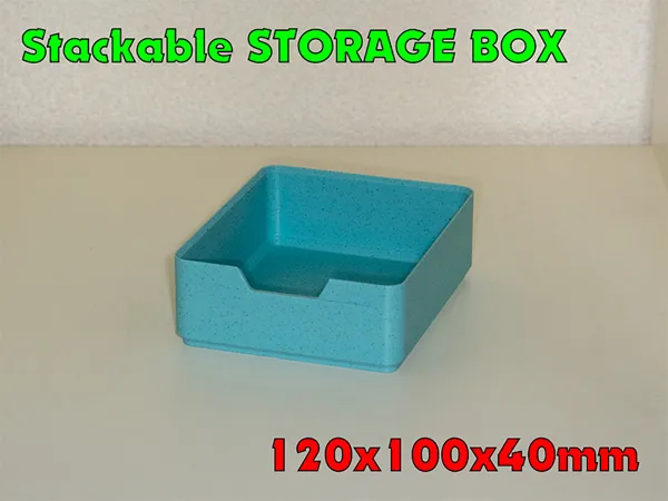 Boîte de rangement empilable 120x60x40 mm