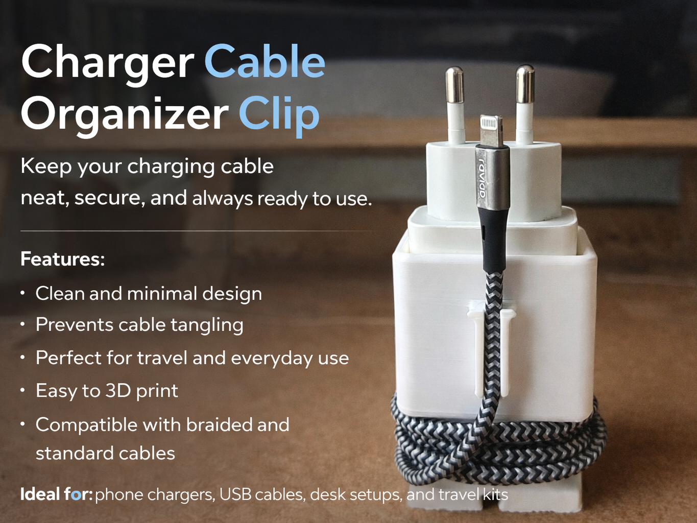 Charger cable organizer