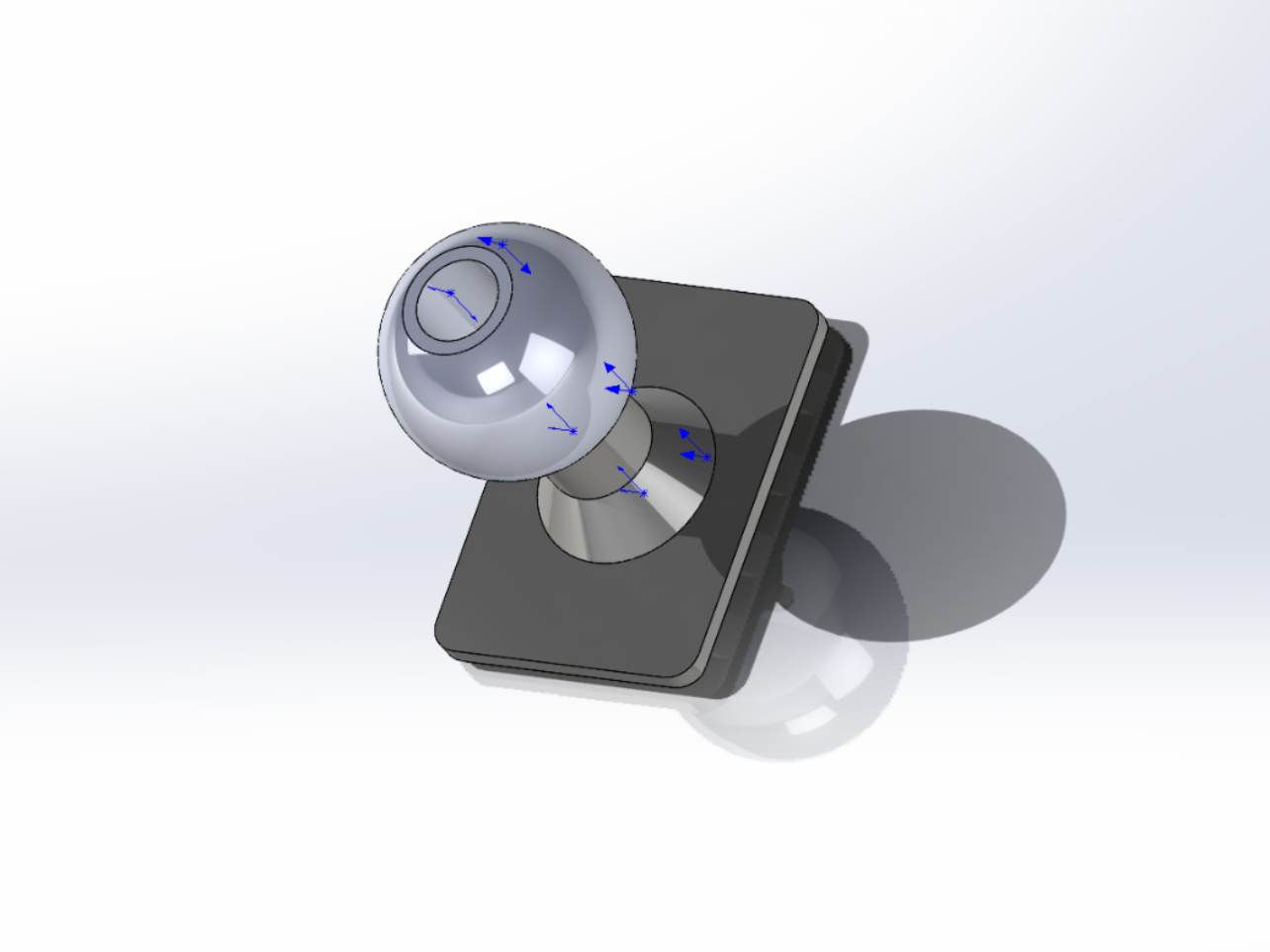 Miniatura 1 do modelo 3D 17MM球头支架