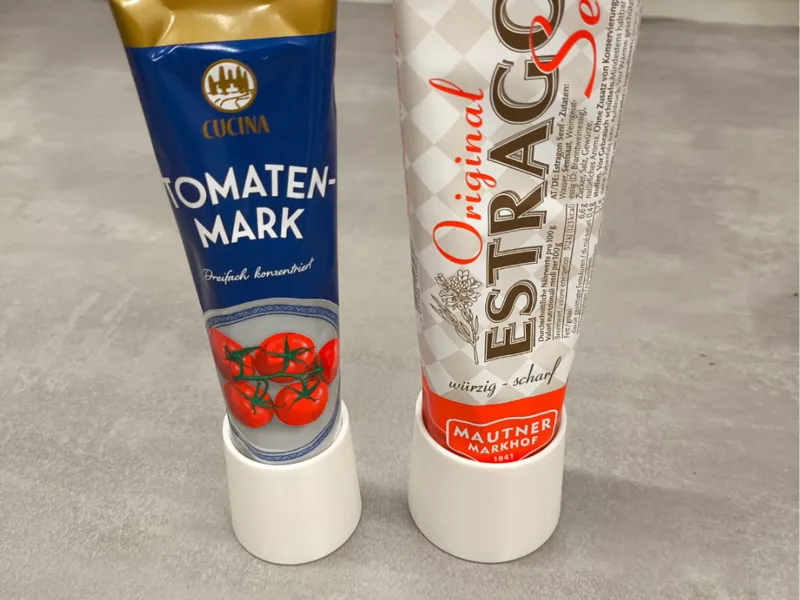 Squeeze Tube holder / stand mustard