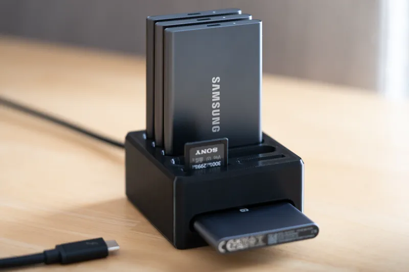 SSD Dock and Storage for Photographers and Videographers