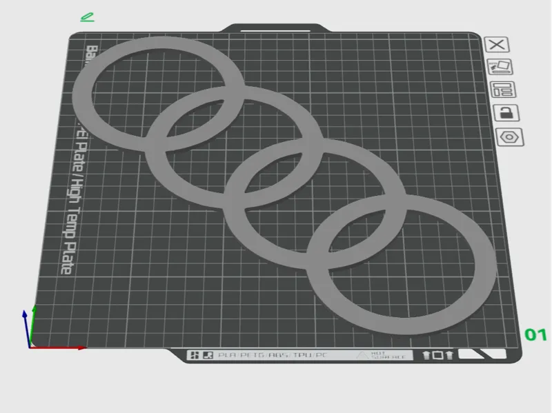 audi logo stencil