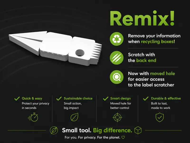 Box Cutter Key Ring + Label eraser
