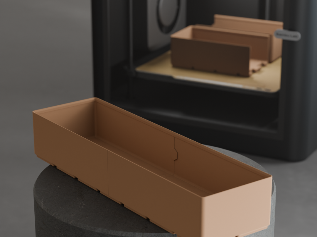Gridfinity 7x2 Bin (7U) Dovetail Split to Fit
