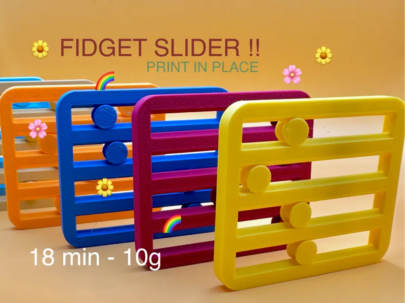 Fidget Slider!- 18 min Print in Place Fast Print!