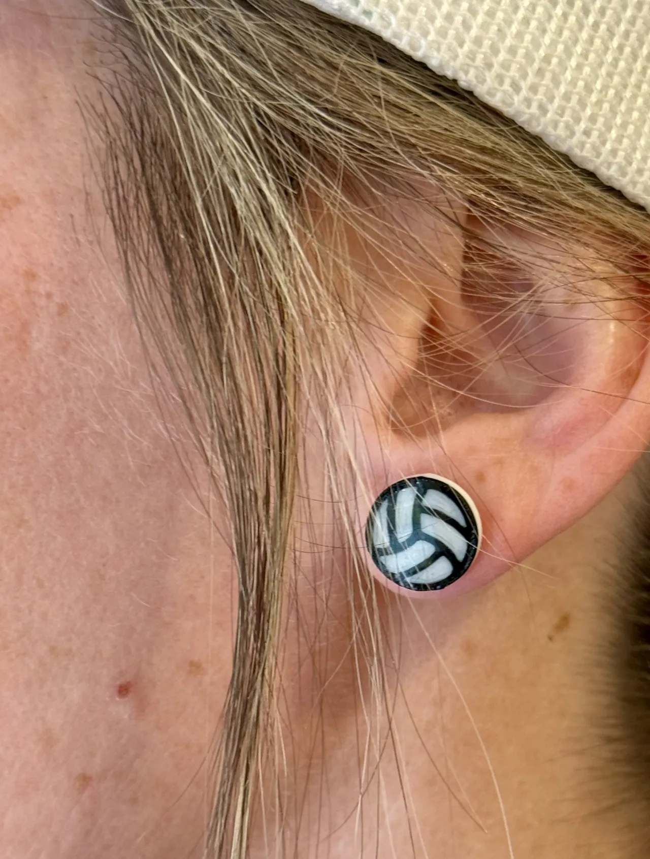 Volleyball Stud Earrings view 2