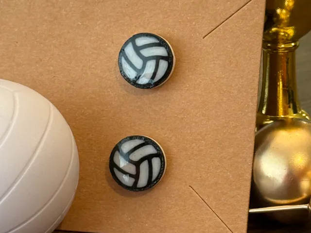 Volleyball Stud Earrings
