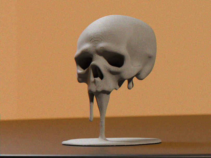 Melting Skull Decor - Minimalist Modern Art