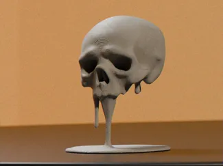 Melting Skull Decor - Minimalist Modern Art