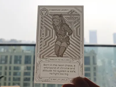 Rebecca Cyberpunk: Edgerunners Card design