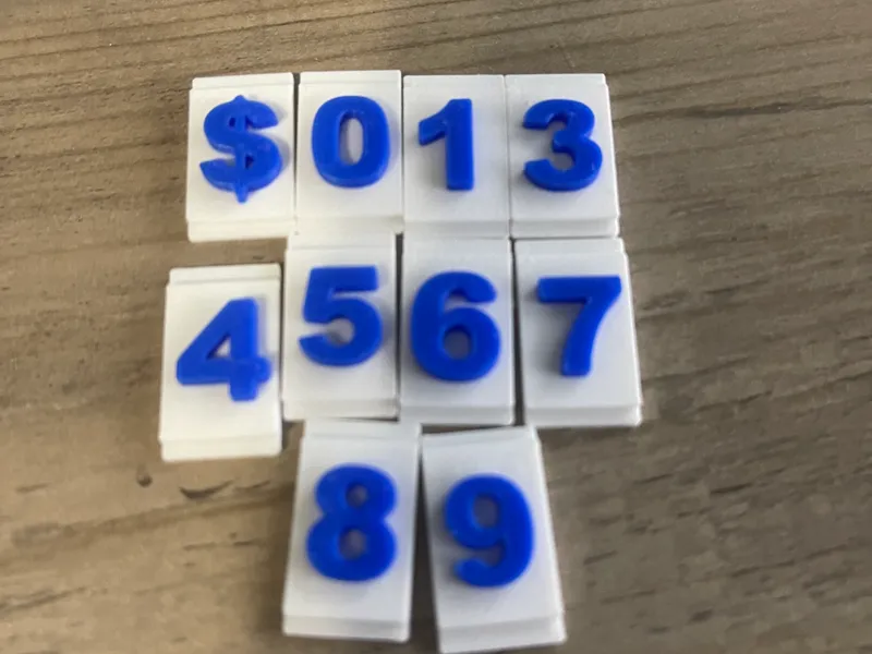 Card Stand Numbers