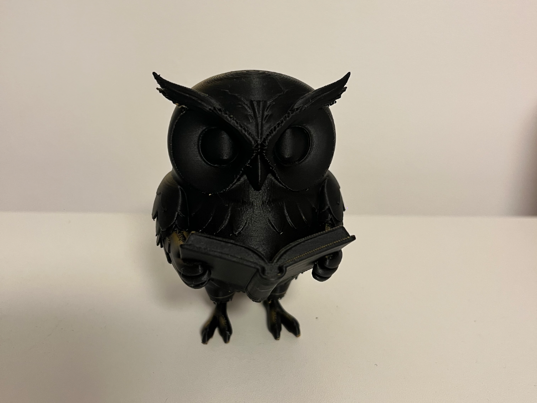 decoration hibou qui lit