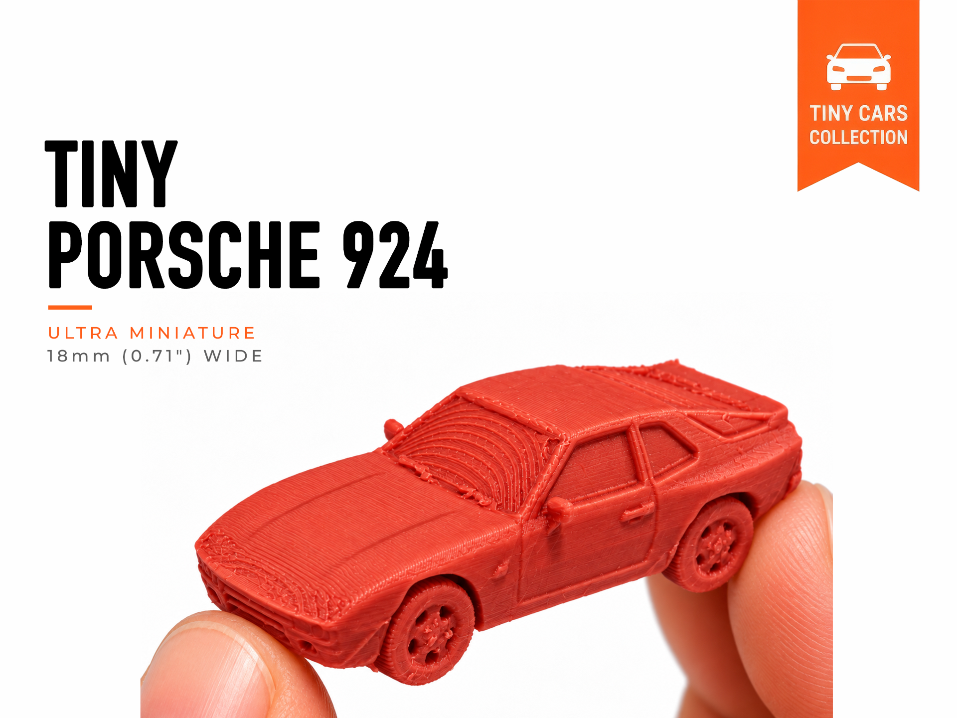Tiny Porsche 924 - Mini Cars Series 3D model