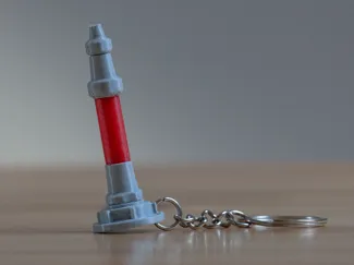 Firefighter classic nozzle keychain