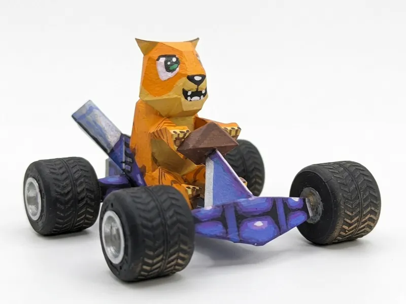 Tigresa en Kart de combate
