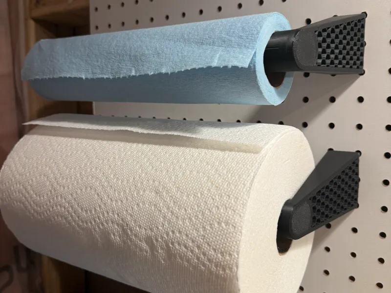 Pegboard Paper Towel Holder v2
