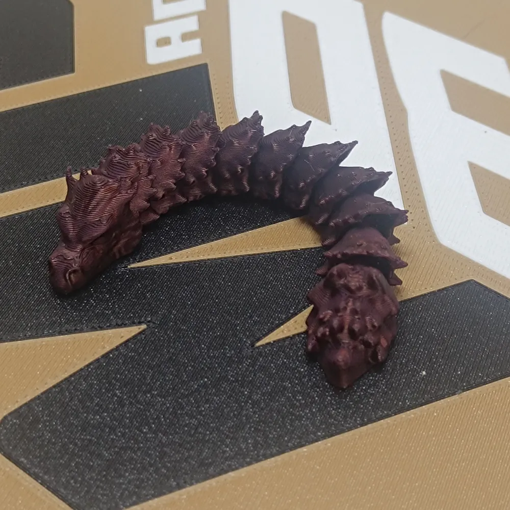Flexible Dragon Wyrm - No Supports - Free 3D Print Model - MakerWorld
