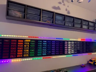 HotWheels Pegboard Shelves