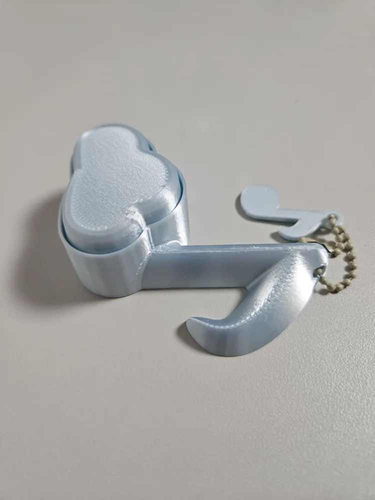 Cloud Musical Note LED Clicker Keychain - Free 3D Print Model - MakerWorld