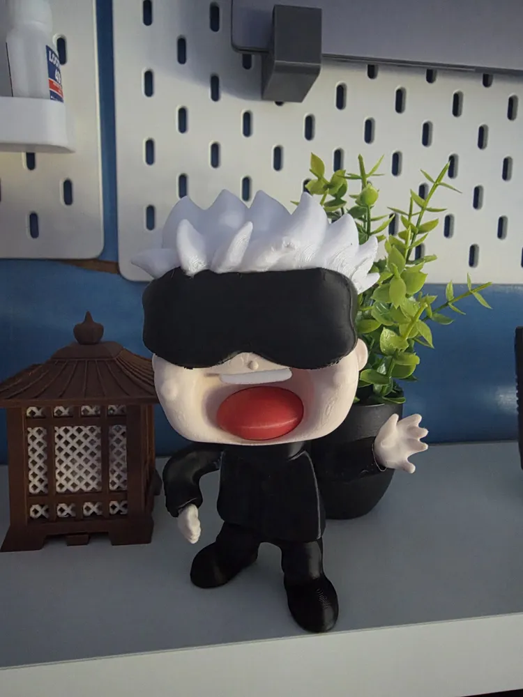 Gojo without AMS, Bookshelf Figure - Free 3D Print Model - MakerWorld