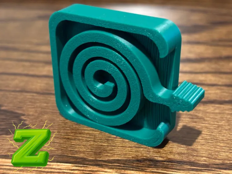Print in place spiral fidget