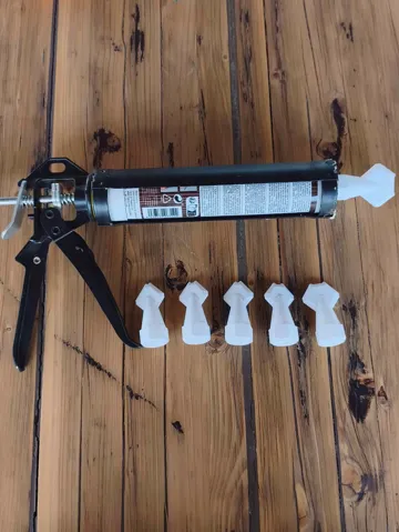 Accesorio para boquillas: Silicone Caulk Nozzles — 6 sizes, no supports — vista de referencia 2