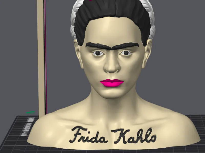 Frida Kahlo Bust Colored